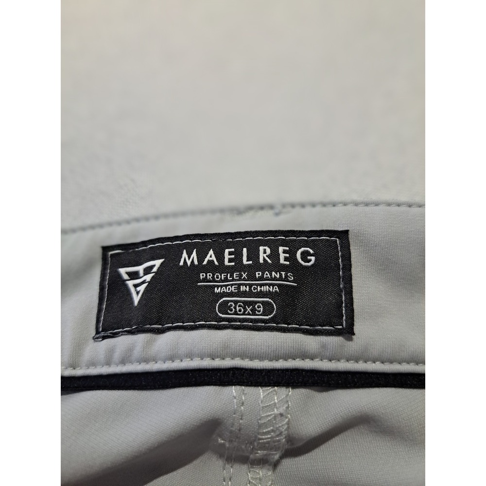 Maelreg Proflex Mens Golf Shorts Light Gray Performance Stretch Size 36x9 - Picture 3 of 8